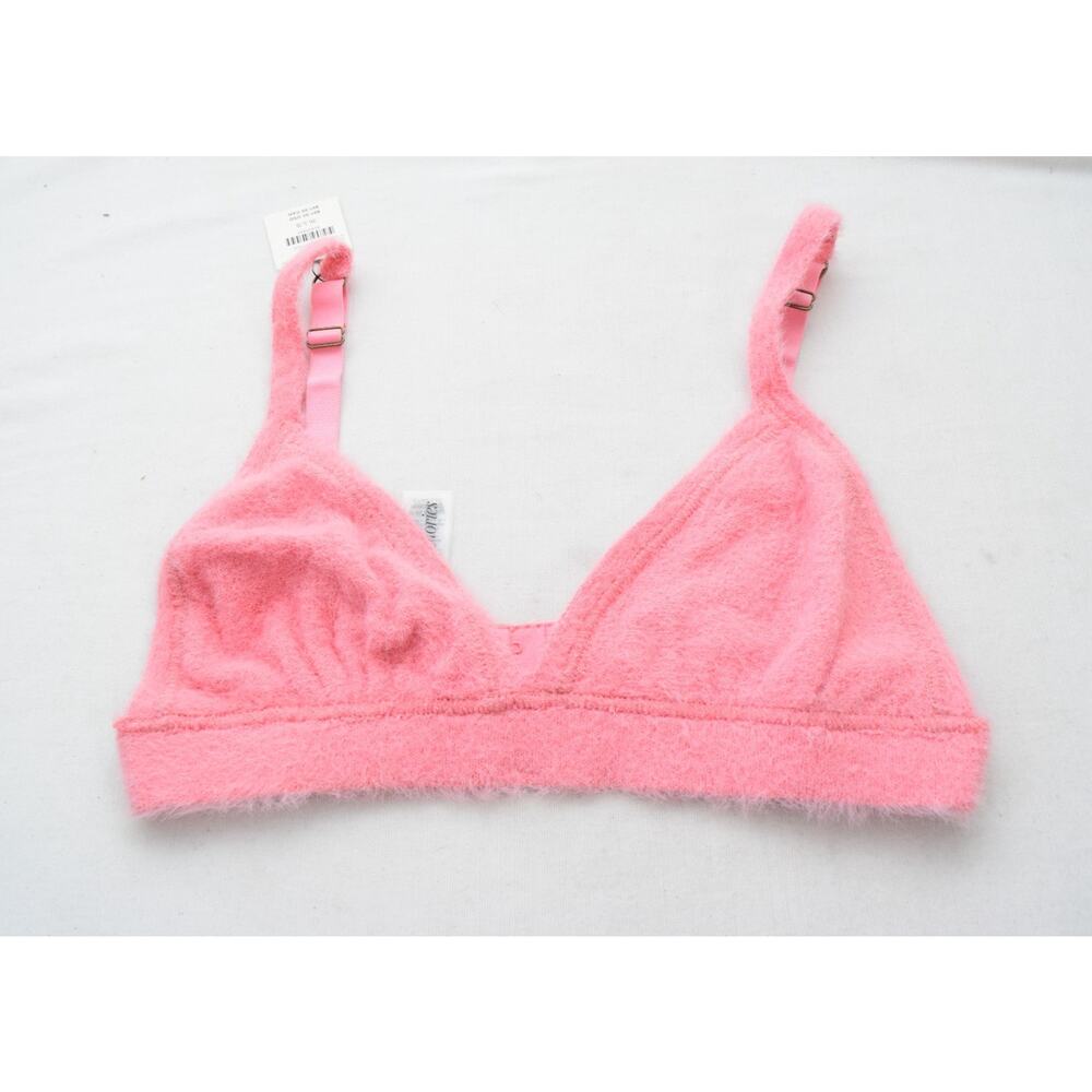 Love Stories Size 36A B Bralette Lightweight Soft Fuzzy Pink Intimates New